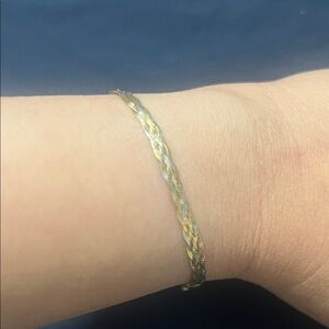 Elegant Gold and Silver Braided Bracelet